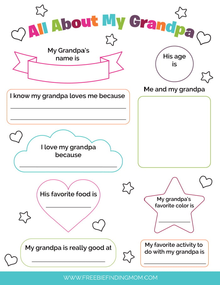 all about my grandpa printable free download