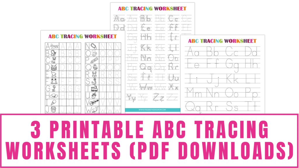 printable ABC tracing worksheets PDF downloads