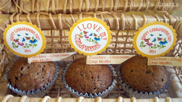 zucchini muffins printable grandparents day gifts