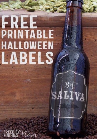 Free Printable Halloween Decorations Bottle labels