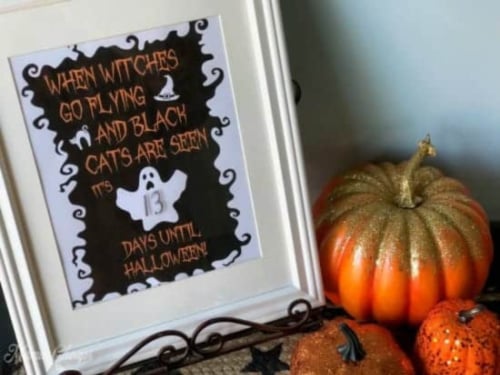 Halloween Printable Dry Erase Countdown ()