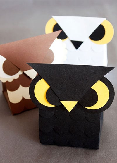 free printable owl treat box